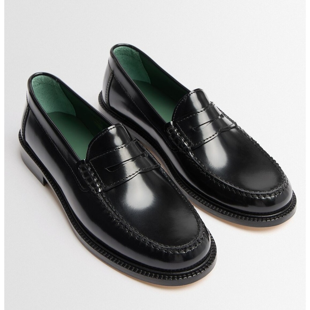 Vinny The Vibe Yardee Mens Moccasin Loafer Dress Shoes Black Leather EU 47 US 14